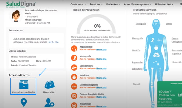 Salud Digna resultados pdf: Consulta resultados en salud digna paso 4