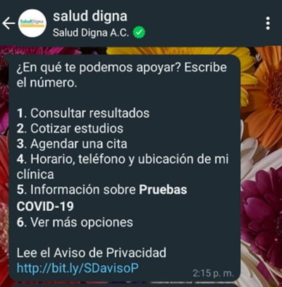 Consulta resultados en salud digna por WhatsApp Paso 1: www.salud digna.org resultados